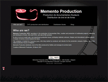 Tablet Screenshot of mementoproduction.be